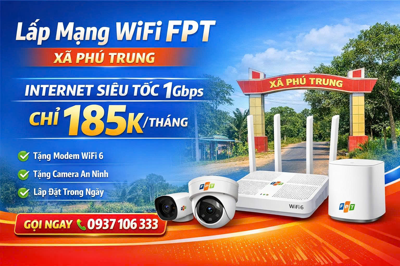 lắp wifi FPT xã Phú Trung
